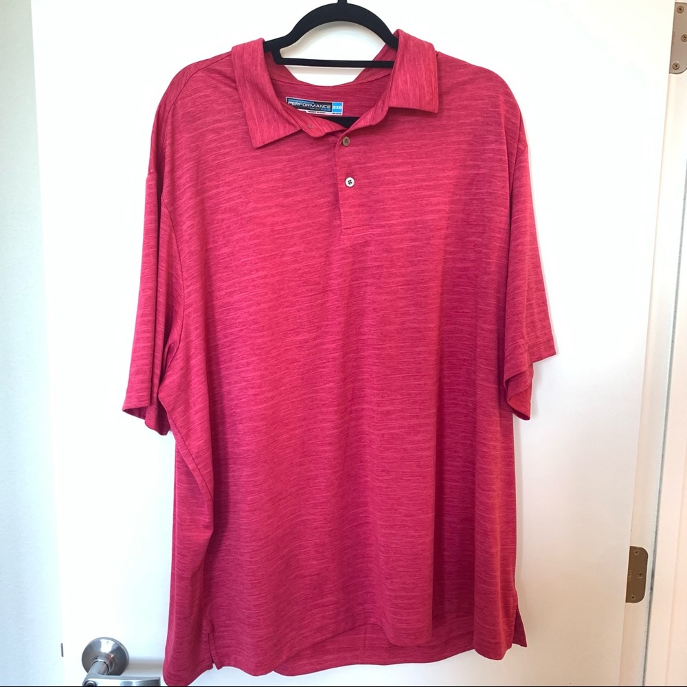 NWOT Roundtree & Yorke Red Golf Polo 2XT